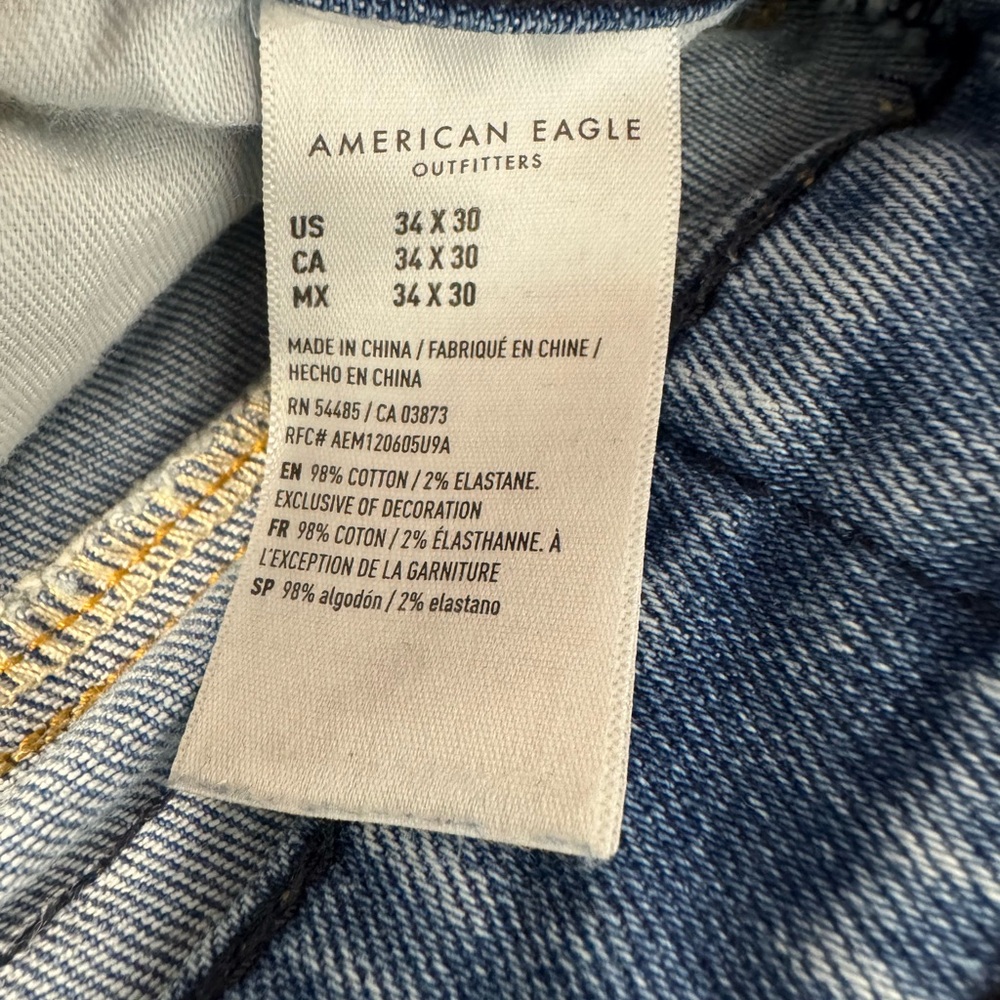 American Eagle Outfitters Men's Denim Jeans in Light Blue - Picture 2 of 4